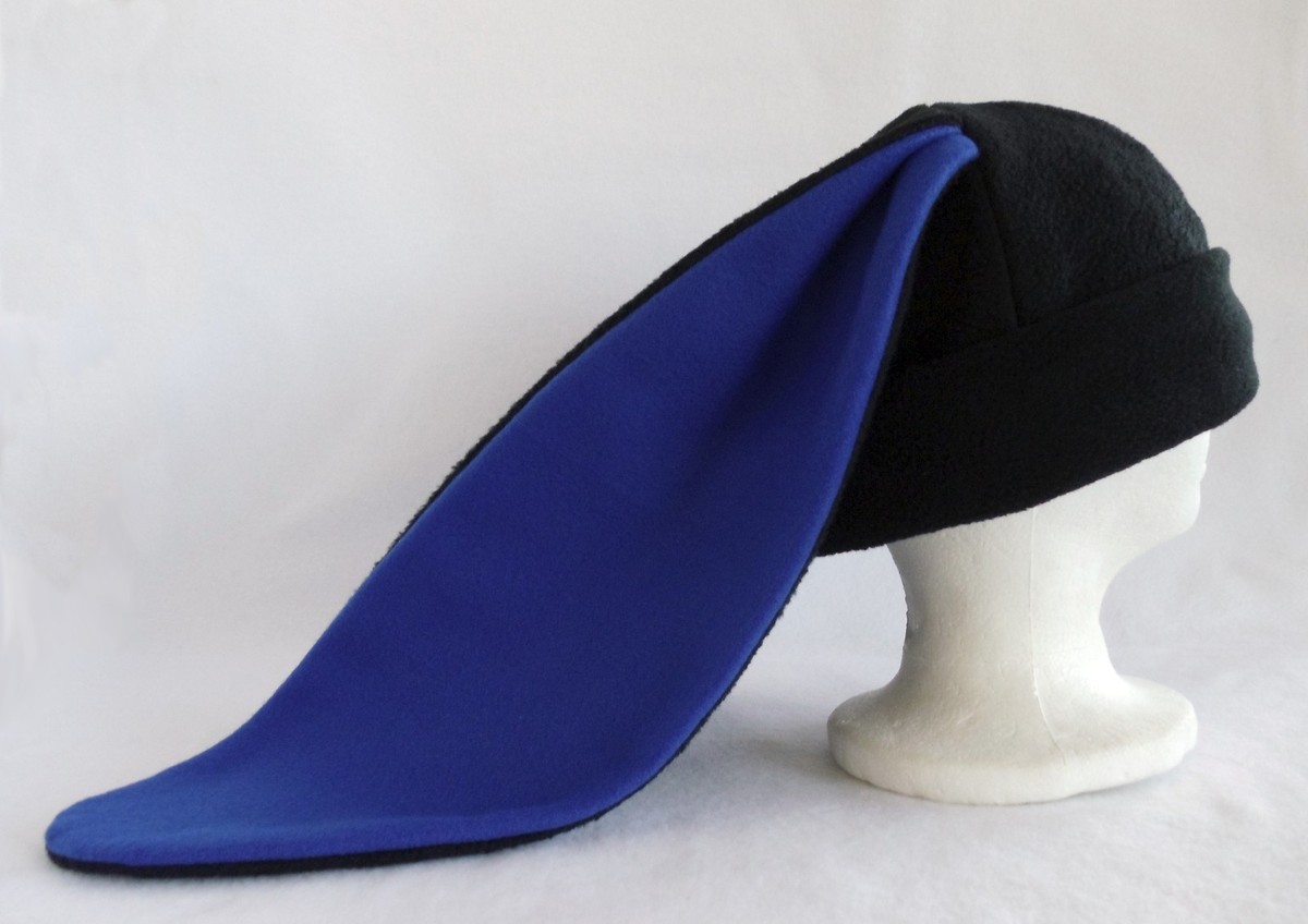 帽子 rabbit.b character beanie Long ear BUNNY rabbit HAT beanie BLACK & BLUE anime cosplay