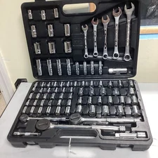 Powerbuilt 82-Pc Mechanic's Tool Set - 1/4in, 3/8in & 1/2in Drive Model 640076