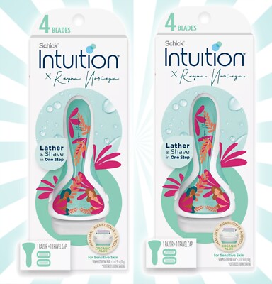2 Schick Intuition Razor Sensitive Care Reyna Noriega LIMITED EDITION