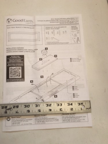 Good Earth Lighting Installation Manual Model LF1089-PEW-52LF4-G OEM - Picture 4 of 12