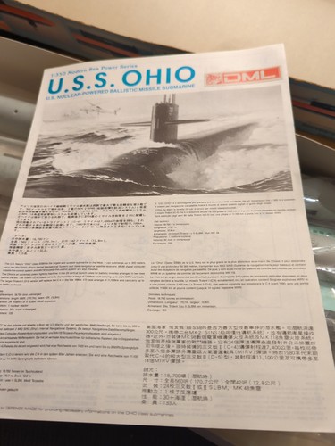 Brand New DML 1:350 Scale Modern Sea Power Series U.S.S. OHIO Model kit #1002 - Picture 15 of 21