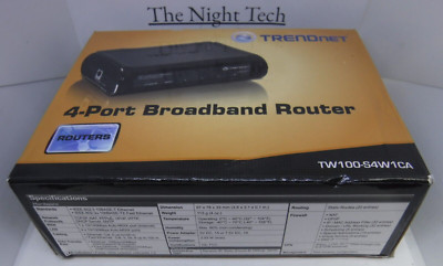 BRAND NEW TRENDnet 4-Port Broadband Router (Model TW100-S4W1CA)