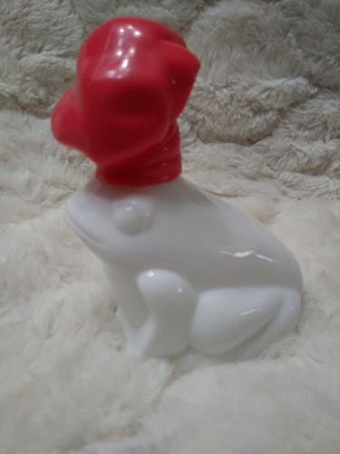 Vintage #24 Avon Vetro Latte Bianco Rana Crema Barattolo Bottiglia Decanter da Collezione - Foto 3 di 5