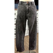 NWT New 130 Anthropologie Pilcro Heritage Boyfriend Black Acid Jeans Size 31