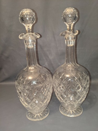 Set Of 2 Webb Corbett Glass Decanters - Picture 8 of 8