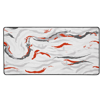Aqua Brush Light Red Mousepad 16x32