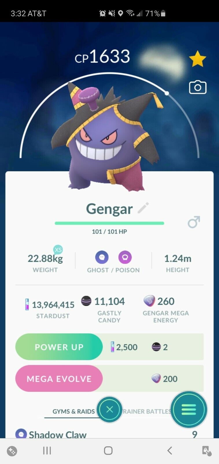 Pokemon Halloween Gengar RARE GO (Read Description)