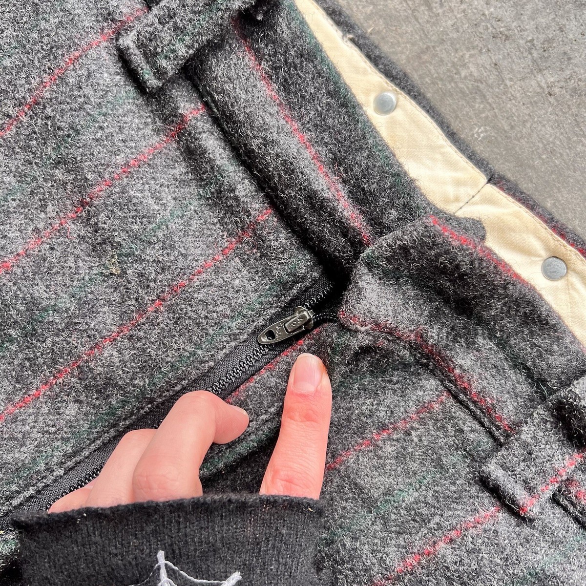 Vintage 1960s 60s LL Bean Script Wool Pinstripe Hunting Pants W 