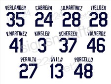PEGATINA/CALCOMANÍA Detroit TIgers años 2010 Scherzer Verlander Martinez Fielder Kinsler +