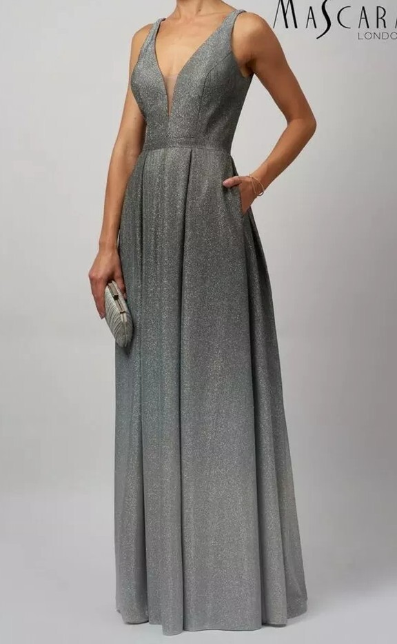 mascara silver dress Mascara Collection Ray Beads Prom Dress Silver
