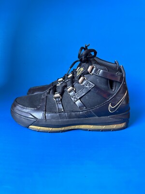 Nike Zoom Air Lebron 3 III GS Youth Size 6Y Gold Black 312168-006