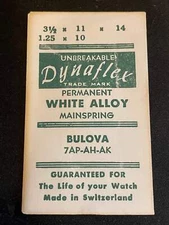 Dynaflex Unbreakable Mainspring for Bulova 7AH, 7AK, 7AP - Alloy