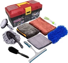 LUCKLYJONE Car Cleaning Tools Kit, Car Wash Tools Kit for Detailing Interiors Pr