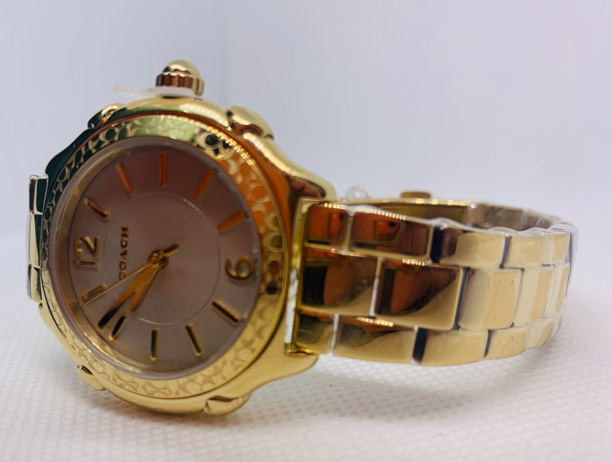 COACH時計 COACH SUZIE 14503904 SILVER DIAL GOLD-TONE STAINLESS STEEL