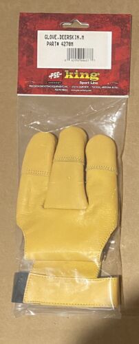 PSE/King Deerskin Glove 3-Finger Double Layered At Fingerips Traditional Archery - Picture 1 of 1