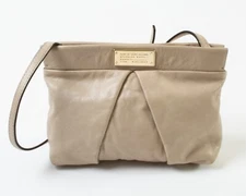 Marc by Marc Jacobs Standard Supply Workwear Shoulder Bag Purse Beige Leather