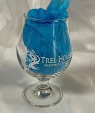 Tree House Brewing Classic Tulip Glass White Logo Brewery Only NEW