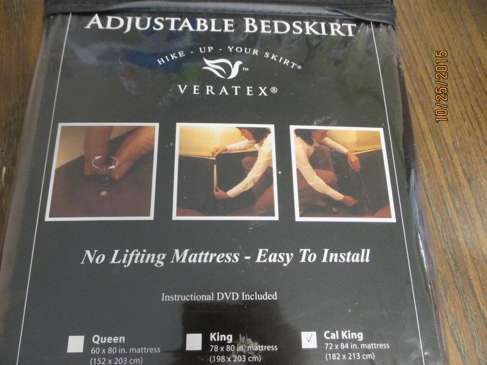 Falda Cama Ajustable Veratex Cal.King, Color Chocolate "Sube Tu Falda"  Foto 2 de 3