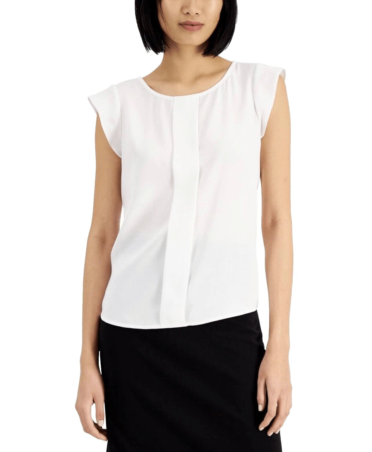 Camiseta blanca de poliéster Tahari para Mujeres