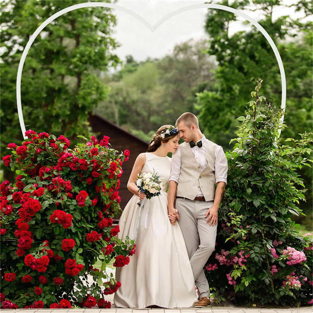 XL Herz Ballonbogen-Set Weiß Heiratsantrag Deko DIY Metall Ballon Bogen Girlande