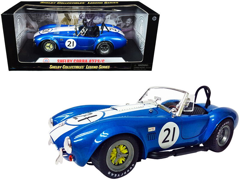 Shelby Cobra 427 S/C #21 Blue with White Stripes 1/18 | eBay