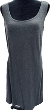 EUC Multiples for Travelsmith Womens Long Knit Top Gray Travel Tunic Dress S