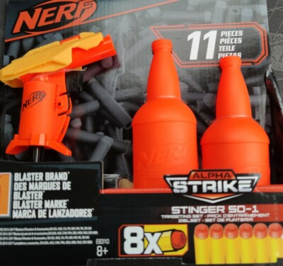 New Nerf Alpha Strike Stinger SD-1 - 11 Piece Targeting Blaster Set By Hasbro
