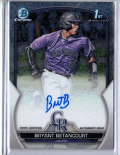 2023 Bowman Chrome Bryant Betancourt 1st Auto CPA-BB Rockies🔥