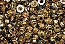 (65) Toplock Flange Nuts 1/2-13 Grade G Yellow Zinc All Metal Locking Nut 8/G