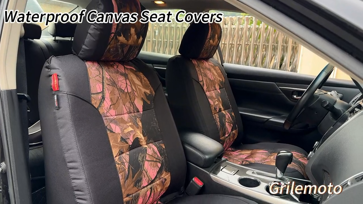 2 Housses Sièges Avant Dodge Ram Dakota Toile Imperméable Marron Coyote
