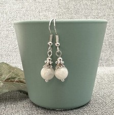 Moonstone Earrings 925 Sterling Silver Earrings Dangle Drop Earrings Gemstone