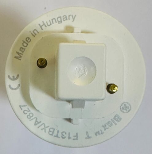 2x GE 13W GX24D-1 2 Pin CFL Low Energy PL-T Light Bulb 827 2700K Warm White Lamp - Picture 3 of 3