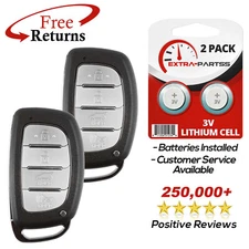 2 Remote Keyless Entry Fob Replacement Uncut Blade For Hyundai 4b (TQ8-FOB-4F07)