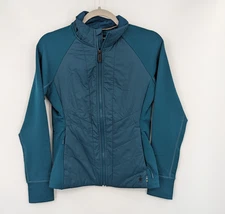 Smartwool Women's Smartloft full zip Jacket Green  SZ Large pockets Wool Blend
