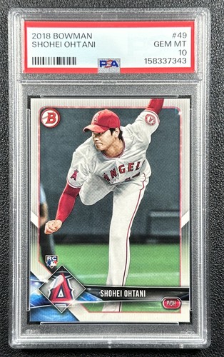 SHOHEI OHTANI PSA 10 2018 BOWMAN #49 ROOKIE RC ANGELS 7343