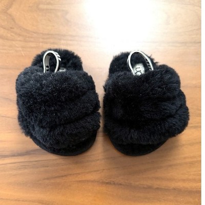 UGG Fluff Yeah Slide Black Infant size 2 