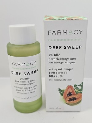 Farmacy Deep Sweep Pore Cleaning Toner 4 fl Oz 2% bha NEW in Box