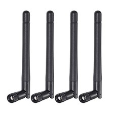 Bingfu Dual Band WiFi 2.4GHz 5GHz 5.8GHz 3dBi MIMO RP-SMA Male Antenna 4-Pack