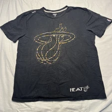 Miami Heat Shirt Mens XL Black NBA Basketball Graphic Tee UNK Cotton Miami