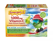 EmergenC Vitamin C  Lemon Lime Avalanche Daily Immune System Support 30ct-2 PACK