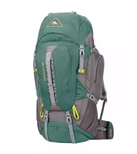 High Sierra Pathway Framework Hiking Backpack Pine Slate 90L Green Travel Bag!