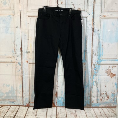 Old Navy Jeans Mens 36x34 Black Straight Relaxed Flex Denim Pants