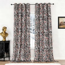 Velvetout Curtains 84 Inch Long for Living Room, 52"W x 84"L Pack of 2 Black