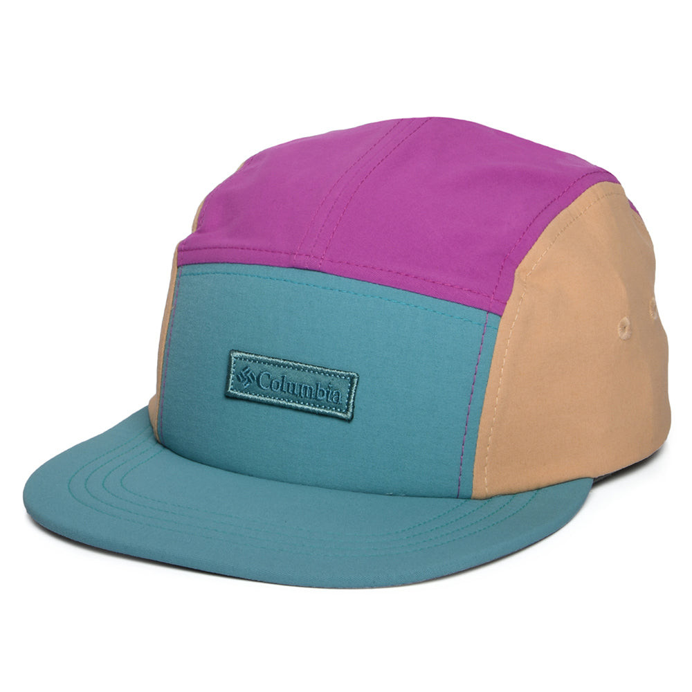 Columbia Hats Creek Side Water Repellent Panel Cap Teal-Purple-Tan