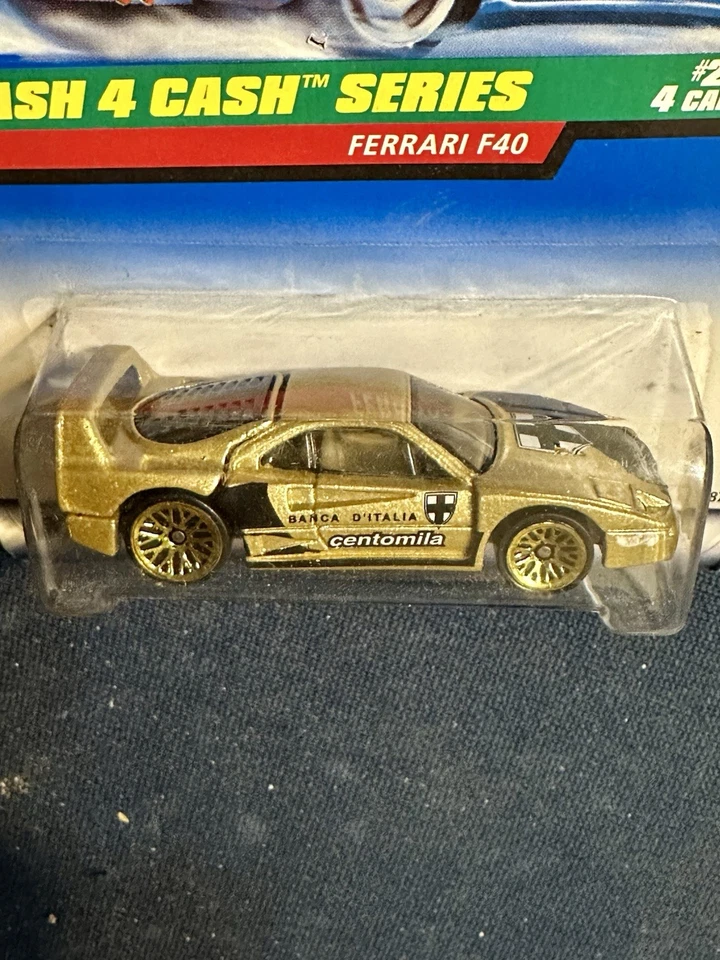 复古 Hot Wheels 美泰压铸 1997 年法拉利 F40 Dash 4 现金系列 #722 — 第 3/3 张图片