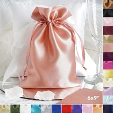 60 pcs 6x9" SATIN FAVOR BAGS Wedding Party Reception Gift Favors WHOLESALE Bulk