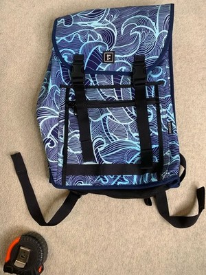 Rickshaw Bagworks Sutro Backpack - Spencer Dwight Blue Wave Pattern