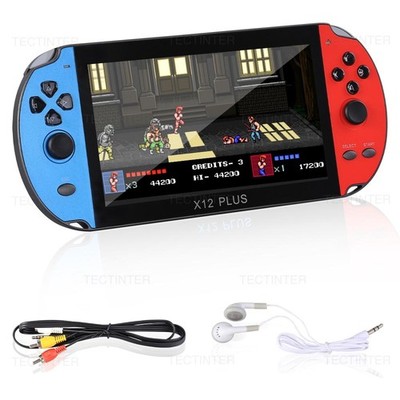 X12 Plus Handheld Spielkonsole 7'' Kinder Video Retro Game Consoles 3000 Spiele