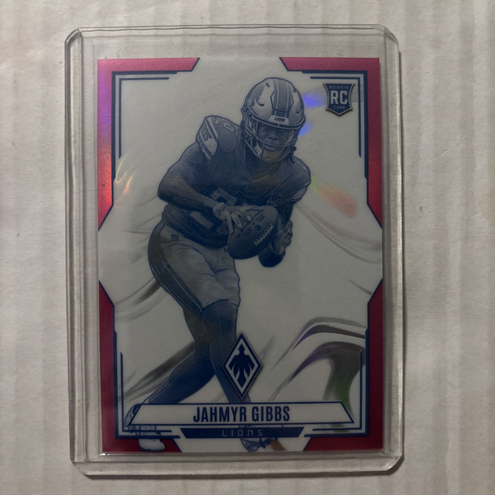 2023 Panini Phoenix Jahmyr Gibbs Contours Pink Parallel RC /175 - Lions