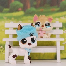 LPS Great Dane Husky Dog Toy Pet Figure Collectible Animal Mini Dog for Kid Gift